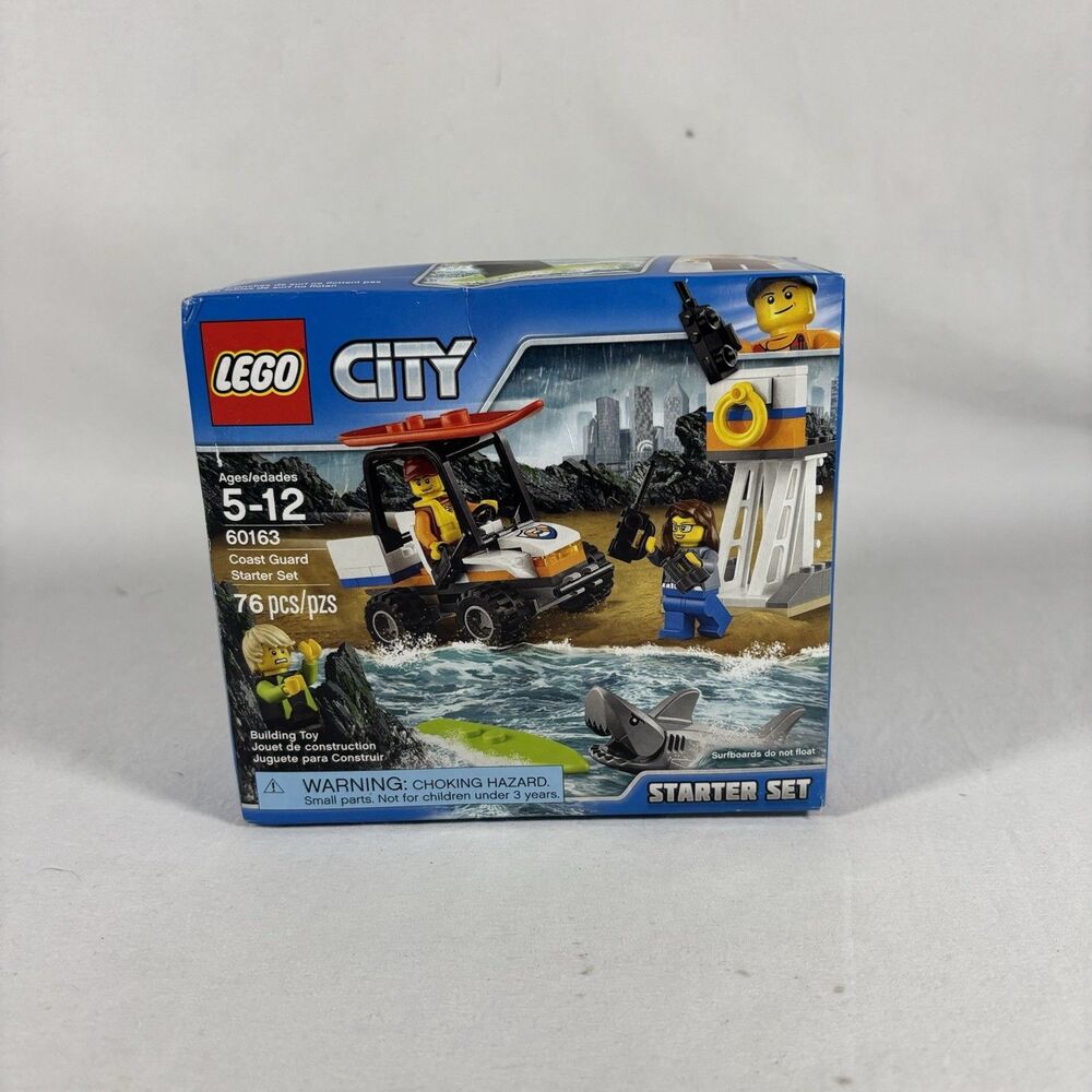 LEGO City 60163 Coast Guard Starter Set 76 Pieces Complete Boxed